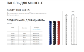 Маскировочный элемент для полотенцесушителя Terma Michelle 78 см правый WRCMIC078P