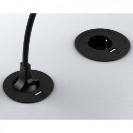 Мебельная розетка ASA Plastici Versatag 1х220В + USB type А черный 060.36F.00001