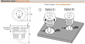 Мебельная розетка ASA Plastici Versatag 1х220В + USB type А белый 060.36F.00002