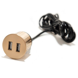 Меблева USB-розетка ASA Plastici VersaPick USB 5V Type A+A золото 060.29Z.00008