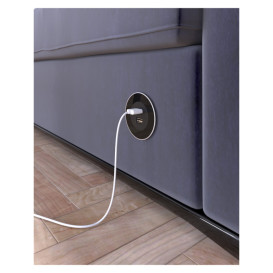 Меблева розетка USB ASA Plastici VersaDot USB 5V Type A+A чорний 060.30Y.00006