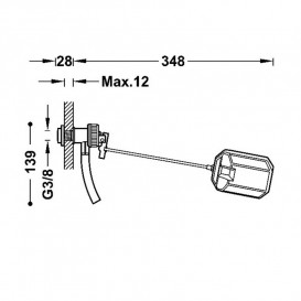 Механізм наповнення бачка унітазу Tres 25477004