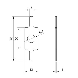 Металевий фіксатор ТЕНів Kroner Flacher CV031629