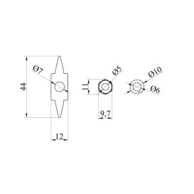Металлический фиксатор ТЭНов Kroner Runder 0143 CV035147