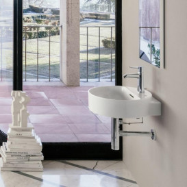 Мини-раковина для ванной Laufen Val 40х42,5 см с 1 отверстием с шлифованным низом керамика белый H8132810001041