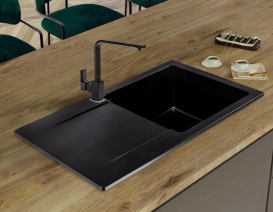 	Мойка для кухни Sink Quality SINK 1KDOL 78X46X21,5 см с переливом наногранит серый SINK.D.1KDOL.X