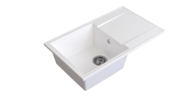 	Мойка для кухни Sink Quality SINK 1KDOL 78X46X21,5 см с переливом наногранит белый SINK.W.1KDOL.X