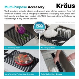 Багатофункціональна силіконова сушка Kraus чорний KRM-11BL