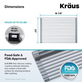 Многофункциональная силиконовая сушка Kraus светло-серый KRM-11LG