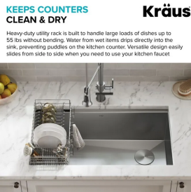 Багатофункціональна сушка для посуду Kraus Kore нержавіюча сталь KDR-3