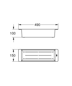 Багатофункціональний коландер для кухонної мийки Grohe 15х49 см холодний світанок матовий 40853GN0