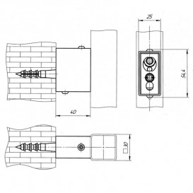 Модуль скрытого подключения полотенцесушителя Laris для профильной стойки белый 73207615