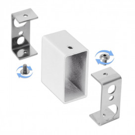 Модуль скрытого подключения полотенцесушителя Laris для профильной стойки белый 73207615