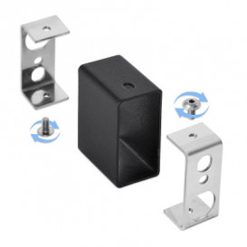 Модуль скрытого подключения полотенцесушителя Laris для профильной стойки чорний 71401067