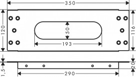 Монтажна панель Hansgrohe Axor sBox для монтажу на плитку 28014000
