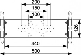 Монтажна пластина для сантехнічної арматури Tece Teceprofil нержавіюча сталь 9020040