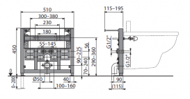 Монтажная рама AlcaPlast для биде A105/450