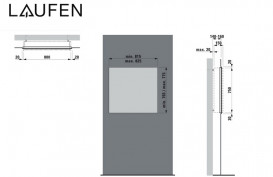 Монтажна рама для дзеркальної шафки Laufen Frame 25 80 см алюміній H4085809000001