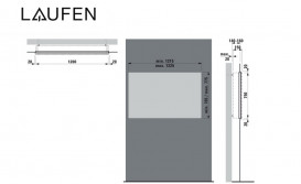 Монтажна рама для дзеркальної шафки Laufen Frame 25 120 см алюміній H4088809000001