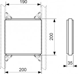 Монтажна рама TECE TECEprofil для додаткових елементів 9042005