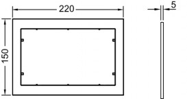 Монтажная рамка для установки панелей Tece TECEnow позолота 9240413