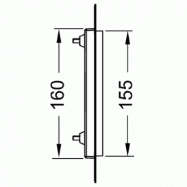 Монтажная рамка для установки стеклянных панелей Tece TECEloop/TECEsquare на уровне стены белый 9240646