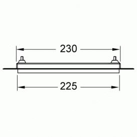 Монтажная рамка для установки стеклянных панелей Tece TECEloop/TECEsquare на уровне стены позолоченный 9240648