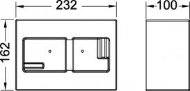 Монтажная рамка TECE для кнопок управления сливом пенопласт 9030029