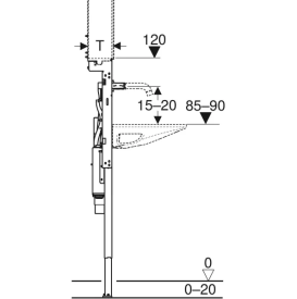 Монтажный элемент Geberit Duofix для раковины Geberit One и настенного смесителя Geberit One 111.073.00.2