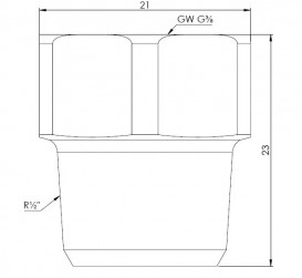 Монтажний клапан для розповітрювача Afriso ½''х⅜'' латунь 77723