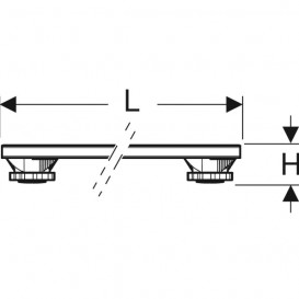 Монтажний комплект для душового піддону з штучного каменю Geberit Olona довжиною до 140 см 554.958.00.2