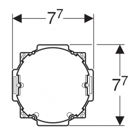 Монтажний комплект для модуля Geberit DuoFresh з коробкою прихованого монтажу 244.999.00.1
