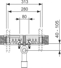 Монтажний комплект для раковини TECE TECEprofil з куточками 16 мм х 1.2 