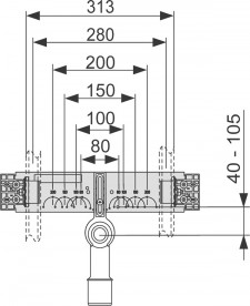 Монтажний комплект для установки раковини Tece Teceprofil метал / пластик 9020033