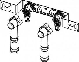 Монтажний комплект TECE TECElogo-Push для змішувача стандартна латунь 8620100