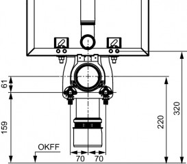 Монтажный комплект TECE TECEone для установки с застенным модулем TECEbox со смывным бачком Uni 9880047