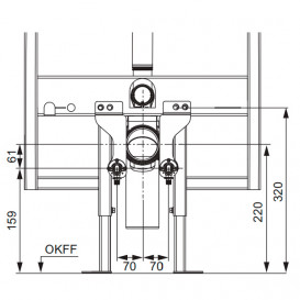 Монтажний комплект TECE TECEone для встановлення з інсталяцією сухим способом із бачком Octa 9880056