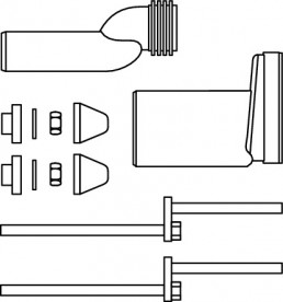 Монтажний комплект TECE TECEprofil для збільшення висоти встановлення підвісного унітазу на 25 мм 9880073