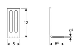 Монтажний кронштейн Geberit GIS 12х5,5 см сталь 461.140.00.1