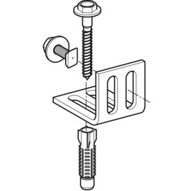 Монтажний кронштейн Geberit GIS 7,5x5,5 см сталь 461.002.00.1