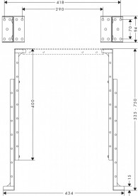 Монтажные скобы для монтажа на плитку Hansgrohe sBox хром 28021000
