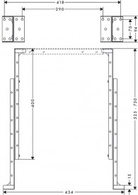 Монтажные скобы Hansgrohe Axor sBox для монтажа на плитку 28011000