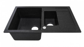 Мойка для кухни Adamant Anila Plus 780х500 мм искусственный гранит черный 4824296100903