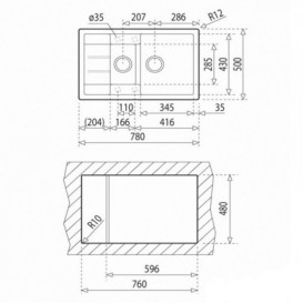 Мойка для кухни Adamant Anila Plus 780х500 мм искусственный гранит old stone 4824296100910