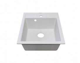 Мийка для кухні Adamant Brick 460х515 мм штучний граніт білий 4824296101201