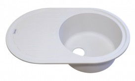 Мийка для кухні Adamant Ellipsis 770х500 мм штучний граніт білий ь4824296101001