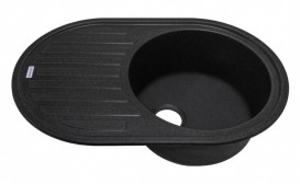 Мийка для кухні Adamant Ellipsis 770х500 мм штучний граніт чорний 4824296101003