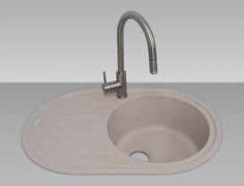 Мойка для кухни Adamant Ellipsis 770х500 мм искусственный гранит терра 4824296101007