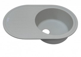 Мойка для кухни Adamant Ellipsis 770х500 мм искусственный гранит светло-серый 4824296101009