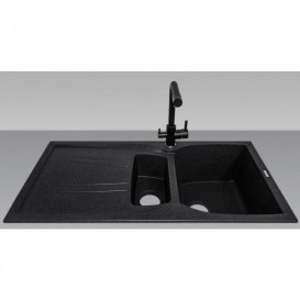 Мийка для кухні Adamant New line plus 980х500 мм штучний граніт чорний 4824296100803